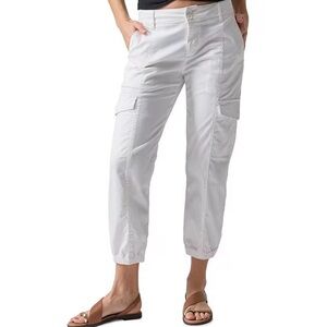 Sanctuary Rebel Cargo Ankle Mid Rise Relaxed Fit Pants Brilliant White Size 26